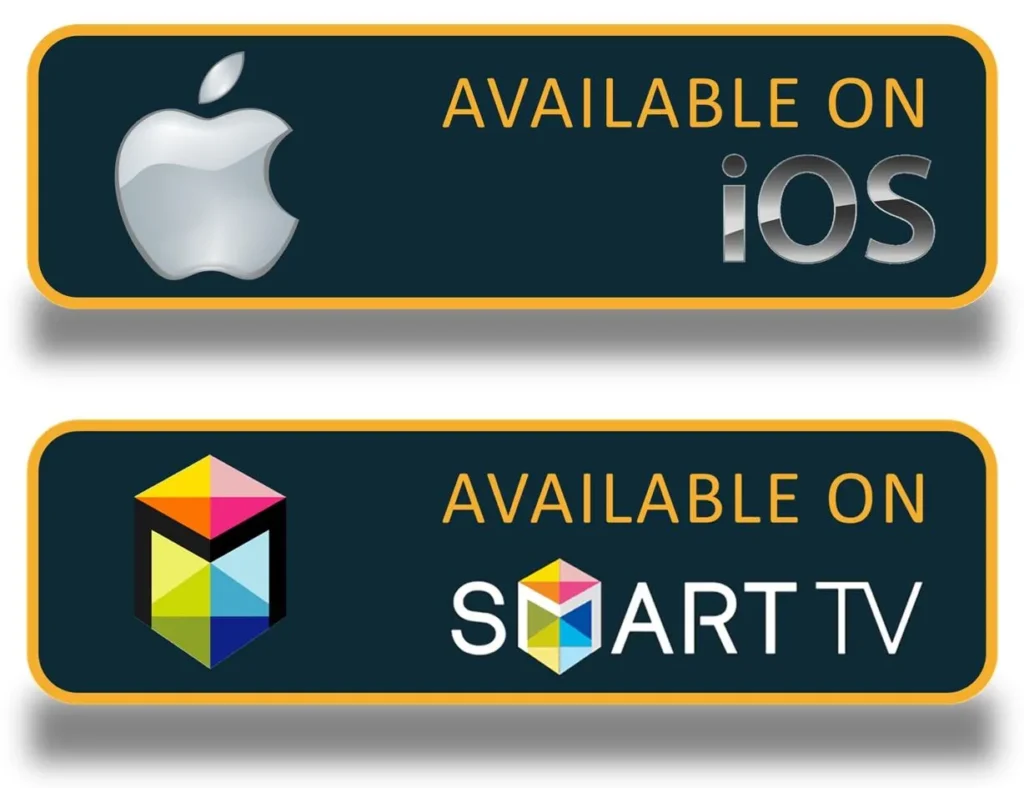 iOS devices and Smart TVs compatible with King TV IPTV service.